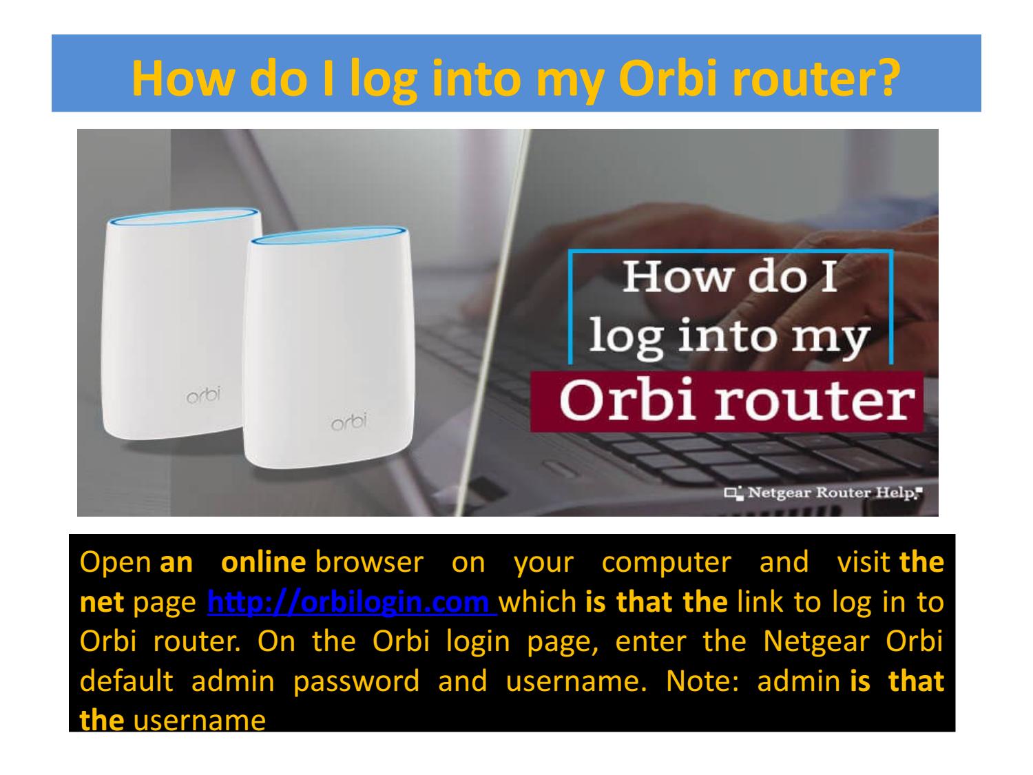 How To Reset My Orbi Router